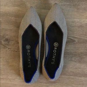 Rothy’s pointes - black and white striped